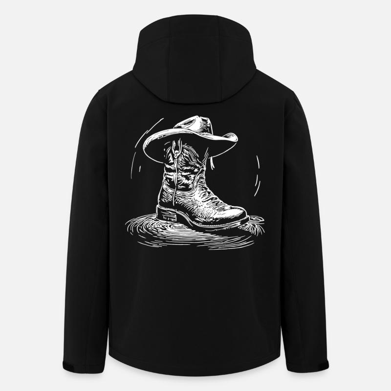 Bateau de cow-boy - Veste softshell homme en polyester recyclé Stanley/Stella - noir