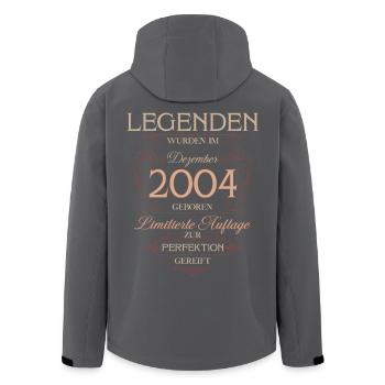 21ème Anniversaire Légende Décembre Millésime 2004 - Veste softshell homme en polyester recyclé Stanley/Stella - noir - Dos - AI Model Male 185 light (185cm)