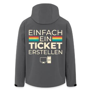 Science Coder EINFACH EIN TICKET ERSTELLEN LUSTIG - Recycelte Männer Softshell-Jacke von Stanley/Stella - Schwarz - Hinten - AI Model Male 185 light (185cm)