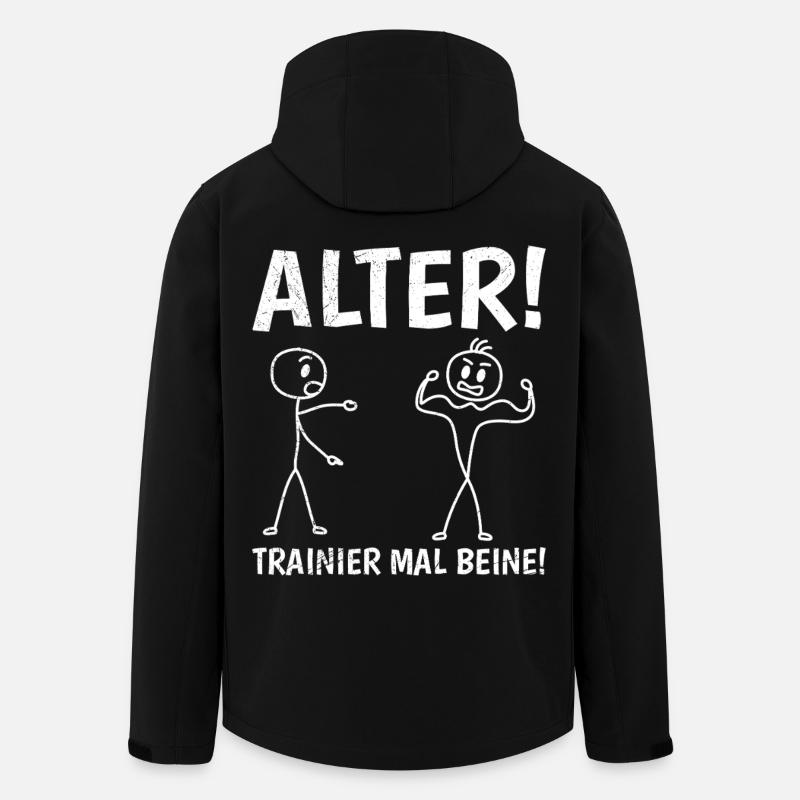 Figurine allumette TRAIN LEGS Fun - Veste softshell homme en polyester recyclé Stanley/Stella - noir