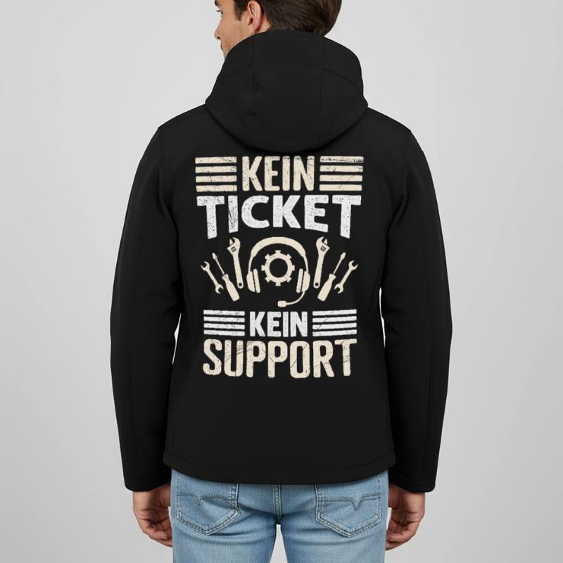 Nerd Computer PAS DE TICKET PAS DE SUPPORT DRÔLE Veste softshell homme en polyester recyclé Stanley/Stella