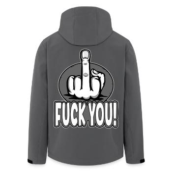 Doigt du milieu Doigt puant Baise Tu Design - Veste softshell homme en polyester recyclé Stanley/Stella - noir - Dos - AI Model Male 185 light (185cm)