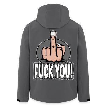 Doigt du milieu Doigt puant Baise Tu Design - Veste softshell homme en polyester recyclé Stanley/Stella - noir - Dos - AI Model Male 185 light (185cm)