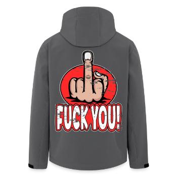 Doigt du milieu Doigt puant Baise Tu Design - Veste softshell homme en polyester recyclé Stanley/Stella - noir - Dos - AI Model Male 185 light (185cm)