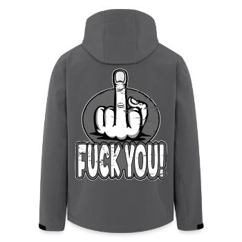 Doigt du milieu Doigt puant Baise Tu Design - Veste softshell homme en polyester recyclé Stanley/Stella - noir - Dos - AI Model Male 185 light (185cm)