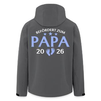 Vater 2026 Befördert zur Papa - Recycelte Männer Softshell-Jacke von Stanley/Stella - Schwarz - Hinten - AI Model Male 185 light (185cm)