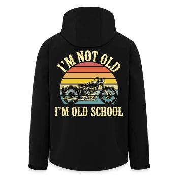 Biker motorcycle biker I'm not old - Men’s Recycled Softshell Jacket by Stanley/Stella - black - Back - AI Model Male 185 light (185cm)