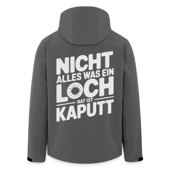 Doppeldeutiger Sarkasmus Spruch schwarzer Humor - Recycelte Männer Softshell-Jacke von Stanley/Stella - Schwarz - Hinten - AI Model Male 185 light (185cm)