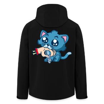 Gourmet kitten - Men’s Recycled Softshell Jacket by Stanley/Stella - black - Back - AI Model Male 185 light (185cm)