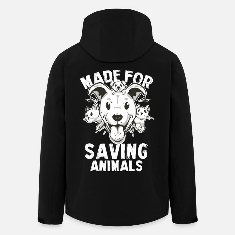 Paw Rescue – Saving Animals Motif - Men’s Recycled Softshell Jacket by Stanley/Stella - black