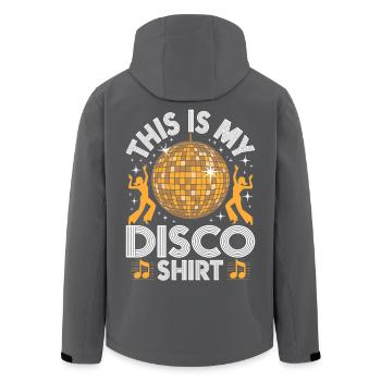 Disco des années 70 des années 80 Disco Party Outfit Discothèque - Veste softshell homme en polyester recyclé Stanley/Stella - noir - Dos - AI Model Male 185 light (185cm)