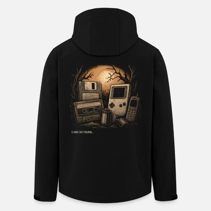 Retro-Nostalgie – Ich war so jung, Tee - Recycelte Männer Softshell-Jacke von Stanley/Stella - Schwarz