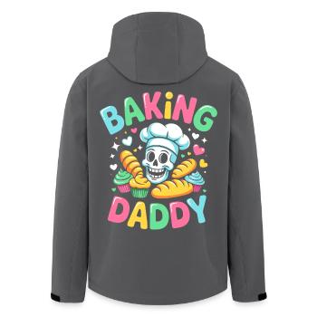 Baking Daddy Cooking Skull - Men’s Recycled Softshell Jacket by Stanley/Stella - black - Back - AI Model Male 185 light (185cm)