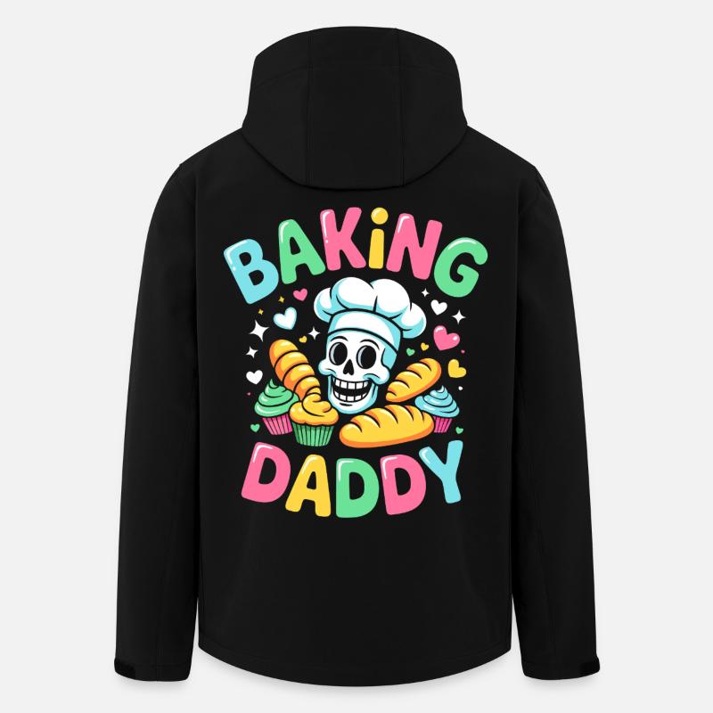 Cuisson Papa Crâne de cuisine - Veste softshell homme en polyester recyclé Stanley/Stella - noir