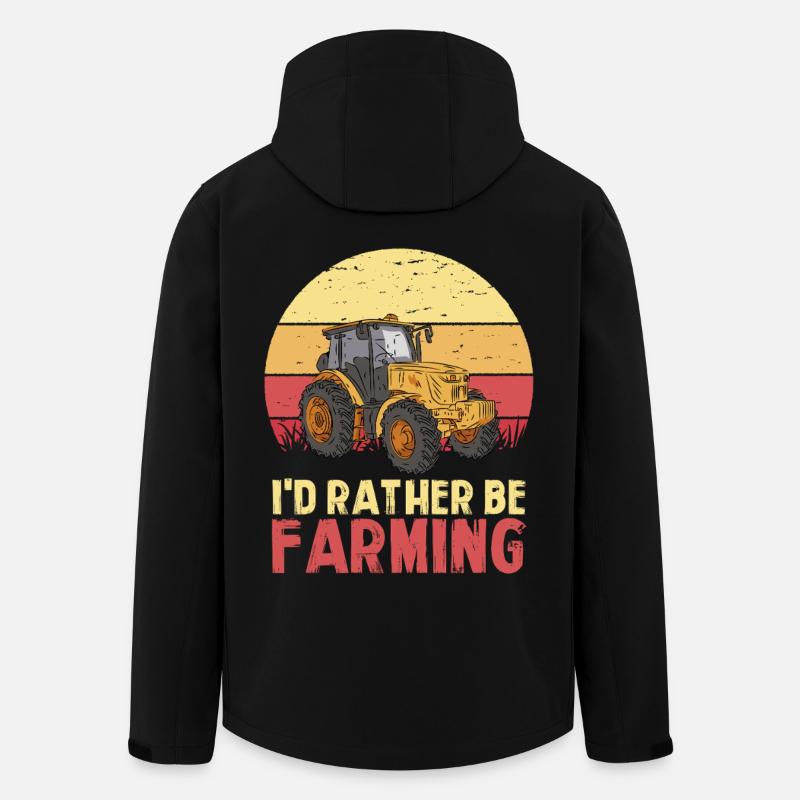 Traktor Sonnenuntergang Landleben - Recycelte Männer Softshell-Jacke von Stanley/Stella - Schwarz
