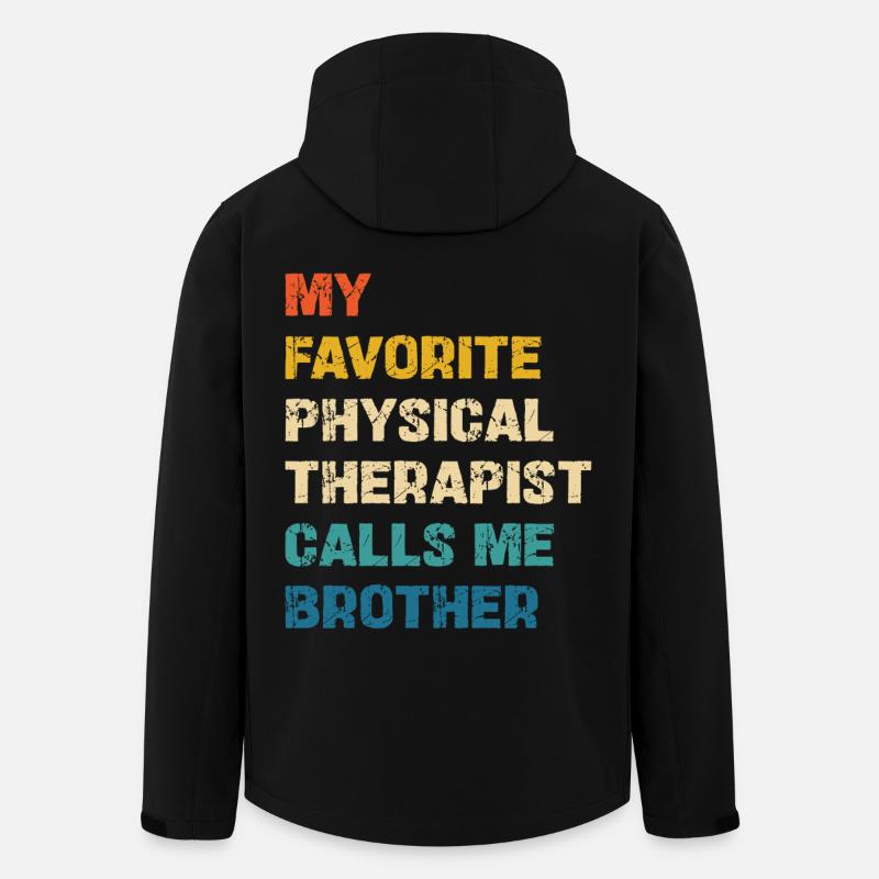 Lieblingsphysiotherapeut nennt mich Bruder - Recycelte Männer Softshell-Jacke von Stanley/Stella - Schwarz
