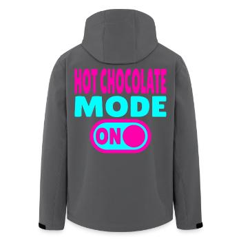 Hot Chocolate Mode ON - Recycelte Männer Softshell-Jacke von Stanley/Stella - Schwarz - Hinten - AI Model Male 185 light (185cm)