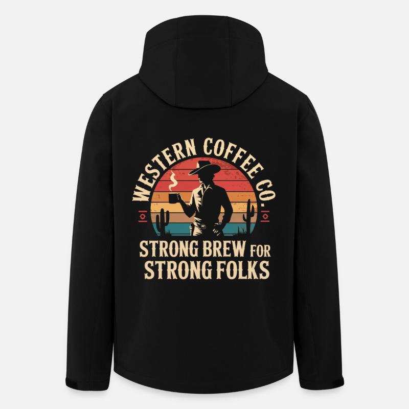 Café occidental - Veste softshell homme en polyester recyclé Stanley/Stella - noir
