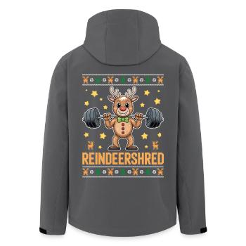 Reindeershred Rentier Weihnachten Ugly Christmas - Recycelte Männer Softshell-Jacke von Stanley/Stella - Schwarz - Hinten - AI Model Male 185 light (185cm)