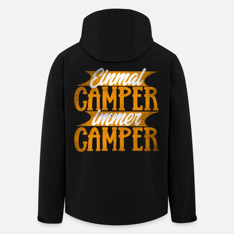 Camping - Recycelte Männer Softshell-Jacke von Stanley/Stella - Schwarz