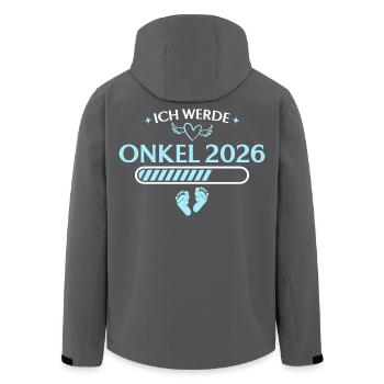 Je vais annoncer la grossesse de mon oncle en 2026 - Veste softshell homme en polyester recyclé Stanley/Stella - charbon - Dos - AI Model Male 185 light (185cm)