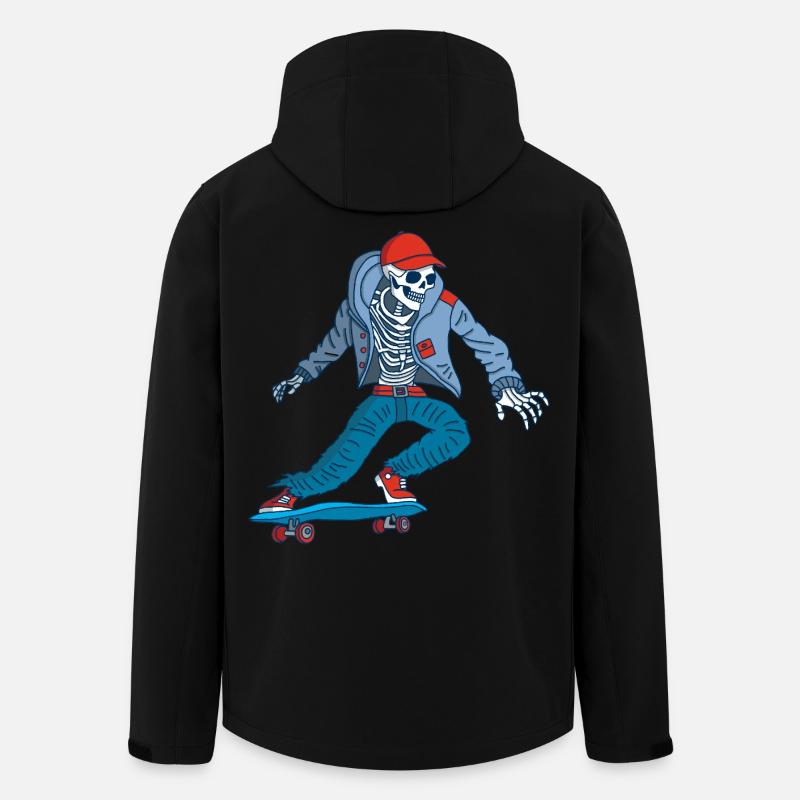 Skelett auf Skateboard - Recycelte Männer Softshell-Jacke von Stanley/Stella - Schwarz