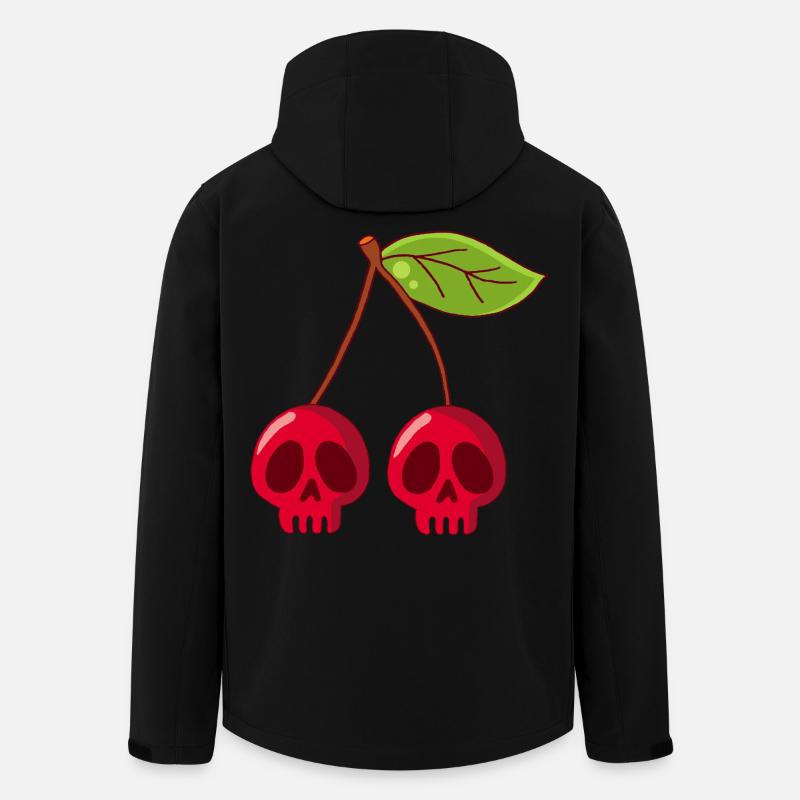 Kirsch-Schädel - Recycelte Männer Softshell-Jacke von Stanley/Stella - Schwarz