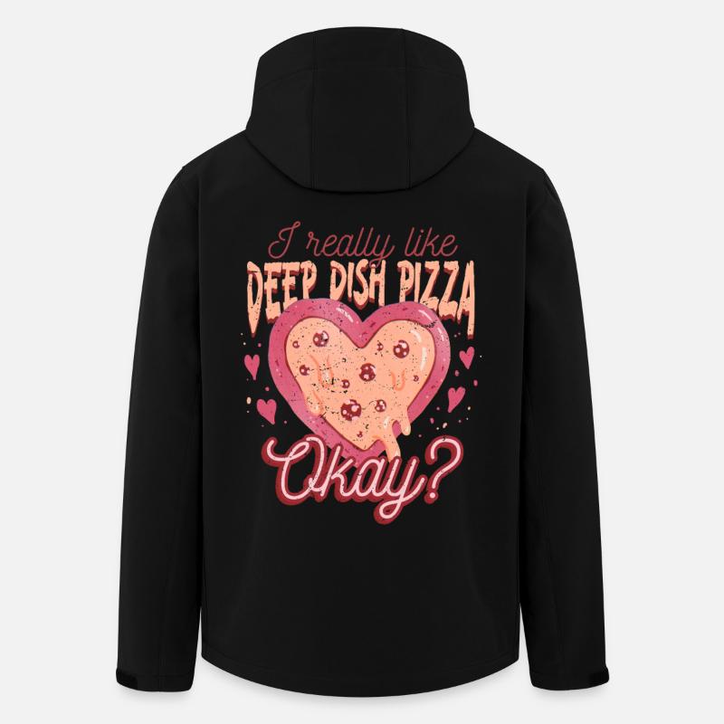 Deep Dish Pizza Chicargo - Men’s Recycled Softshell Jacket by Stanley/Stella - black