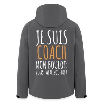 Ich bin ein Coach, mein Job, um dich leiden zu lassen - Recycelte Männer Softshell-Jacke von Stanley/Stella - Schwarz - Hinten - AI Model Male 185 light (185cm)