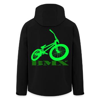 BMX Rad - Recycelte Männer Softshell-Jacke von Stanley/Stella - Schwarz - Hinten - AI Model Male 185 light (185cm)