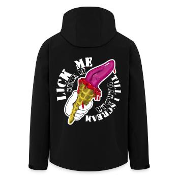 Kiss me - Recycelte Männer Softshell-Jacke von Stanley/Stella - Schwarz - Hinten - AI Model Male 185 light (185cm)