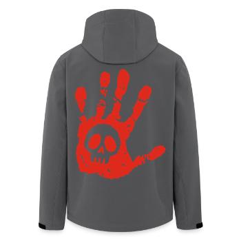 Crâne et empreinte sanglante - Veste softshell homme en polyester recyclé Stanley/Stella - noir - Dos - AI Model Male 185 light (185cm)