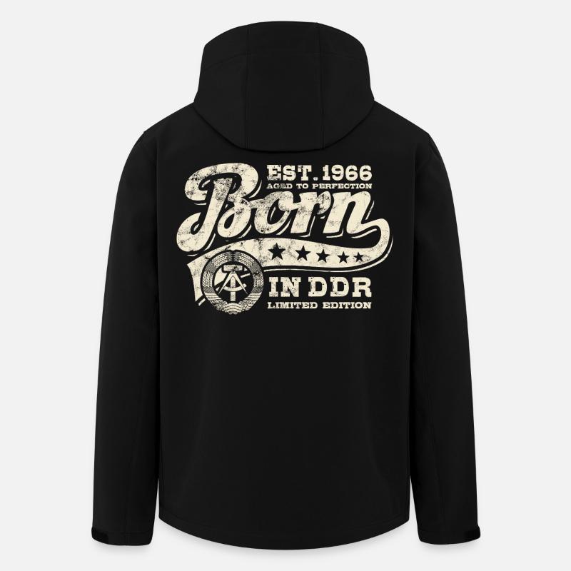 Né en RDA en 1966 - Anniversaire - Ossi Gift - Veste softshell homme en polyester recyclé Stanley/Stella - noir
