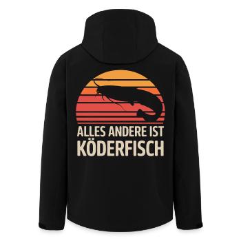 Pêcheur au poisson-chat – Tout le reste est un poisson-appât - Veste softshell homme en polyester recyclé Stanley/Stella - noir - Dos - AI Model Male 185 light (185cm)