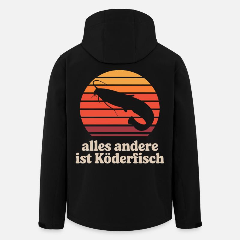 Wallerfischen_alles_andere_ist_Koederfisch_03 - Recycelte Männer Softshell-Jacke von Stanley/Stella - Schwarz