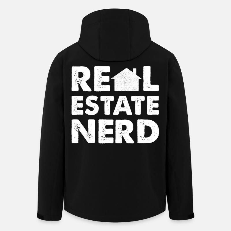 Nerd de l’immobilier - Veste softshell homme en polyester recyclé Stanley/Stella - noir