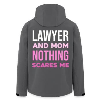 Anwältin und Mama – Nichts ängstigt mich - Recycelte Männer Softshell-Jacke von Stanley/Stella - Schwarz - Hinten - AI Model Male 185 light (185cm)