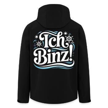 I Binz – Vacances en mer Baltique à Rügen - Veste softshell homme en polyester recyclé Stanley/Stella - noir - Dos - AI Model Male 185 light (185cm)
