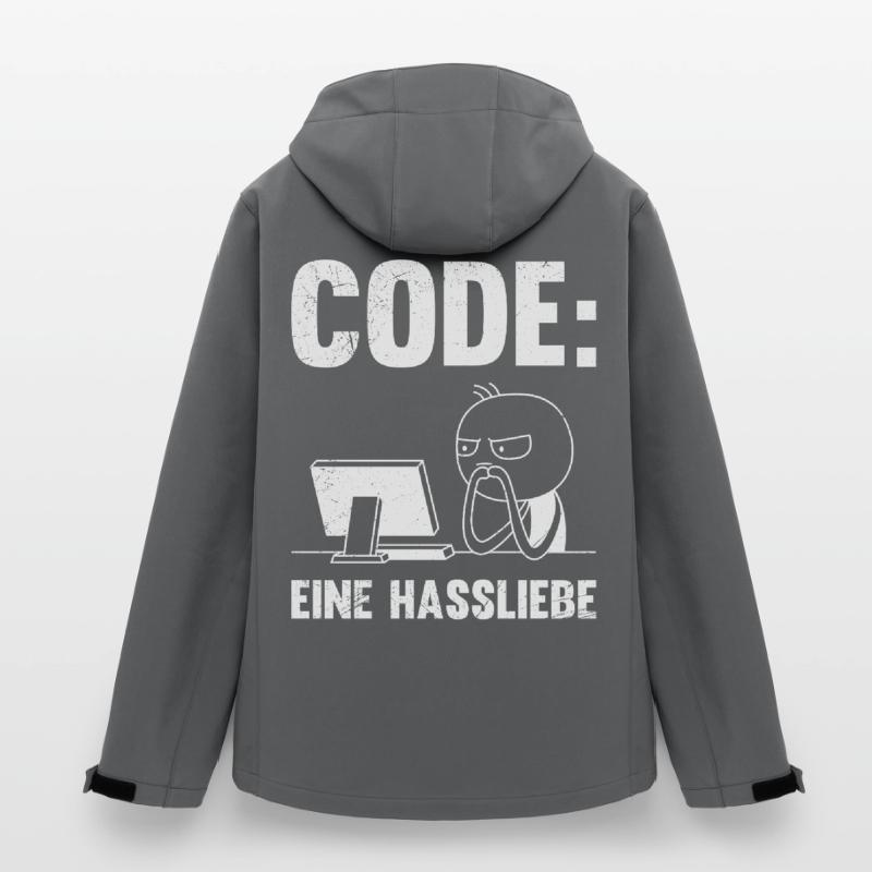 Coder CODE EINE HASSLIEBE LUSTIG Recycelte Männer Softshell-Jacke von Stanley/Stella