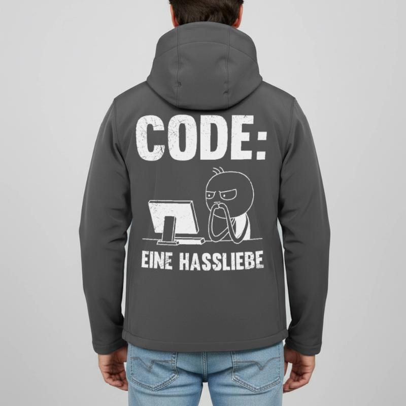 Coder CODE EINE HASSLIEBE LUSTIG Recycelte Männer Softshell-Jacke von Stanley/Stella