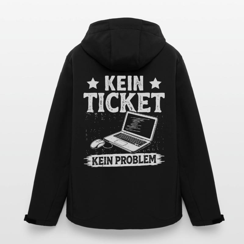 Nerd Computer NO TICKET NO PROBLEM FUNNY Men’s Recycled Softshell Jacket by Stanley/Stella