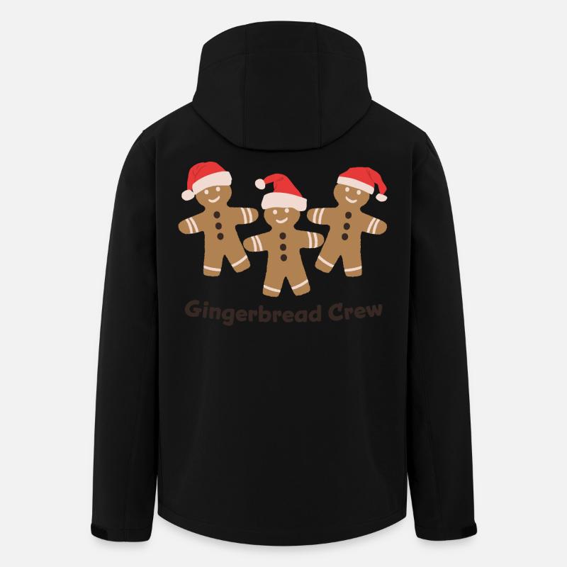 Gingerbread Crew - Christmas Cookie Baking - Men’s Recycled Softshell Jacket by Stanley/Stella - black