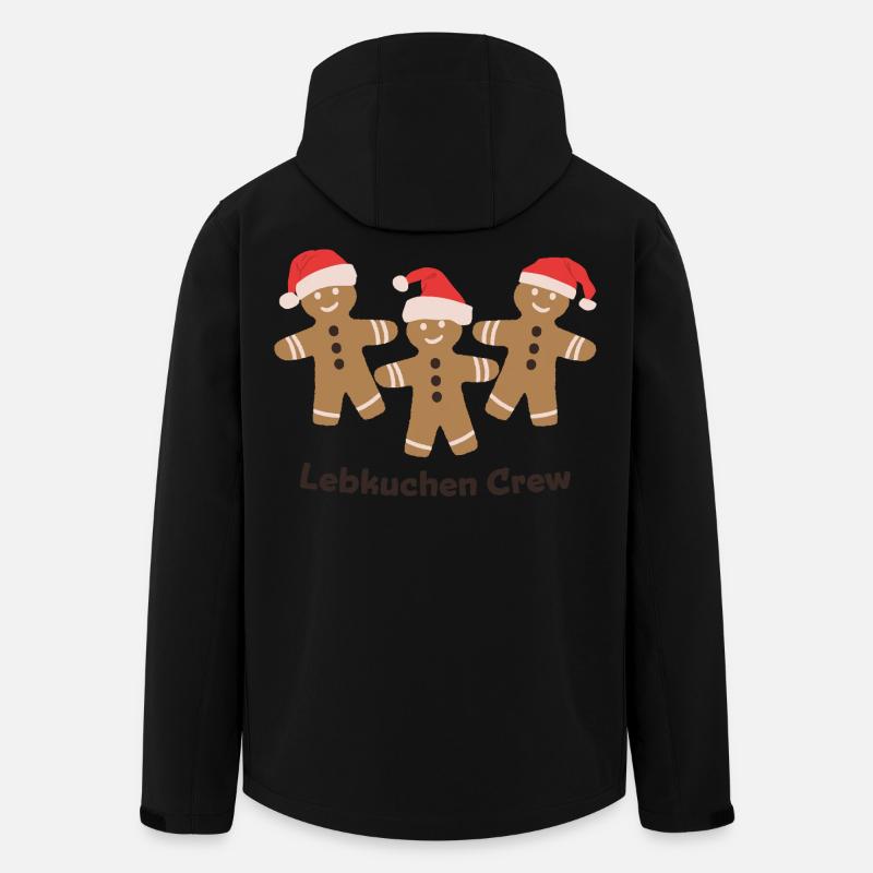Gingerbread Crew - Christmas Baking with Friends - Men’s Recycled Softshell Jacket by Stanley/Stella - black
