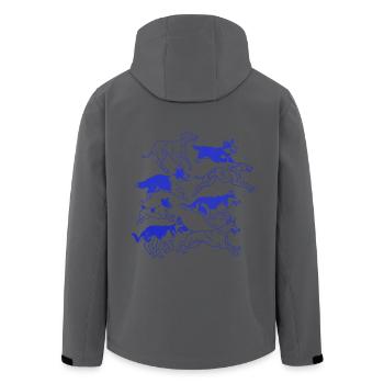 Dynamic Dog Silhouette Pack - Men’s Recycled Softshell Jacket by Stanley/Stella - black - Back - AI Model Male 185 light (185cm)