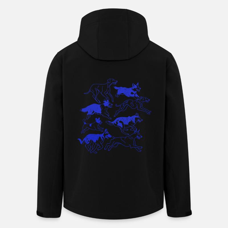 Dynamic Dog Silhouette Pack - Men’s Recycled Softshell Jacket by Stanley/Stella - black