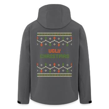Modélique de Noël Vert Orange - Veste softshell homme en polyester recyclé Stanley/Stella - noir - Dos - AI Model Male 185 light (185cm)