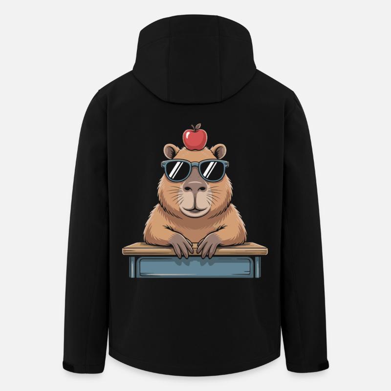 Süßes Capybara - Recycelte Männer Softshell-Jacke von Stanley/Stella - Schwarz