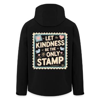 L’humanité laisse la bonté être le seul sceau - Veste softshell homme en polyester recyclé Stanley/Stella - noir - Dos - AI Model Male 185 light (185cm)