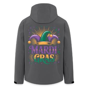 Mardi Gras T-Shirt – Narrenkappe Karneval Motiv - Recycelte Männer Softshell-Jacke von Stanley/Stella - Schwarz - Hinten - AI Model Male 185 light (185cm)