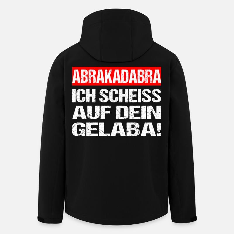 Abrakadabra ich scheiss auf dein Gelaba - Recycelte Männer Softshell-Jacke von Stanley/Stella - Schwarz